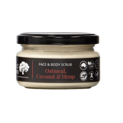 Oatmeal Honey Hemp Face Body Scrub vegan