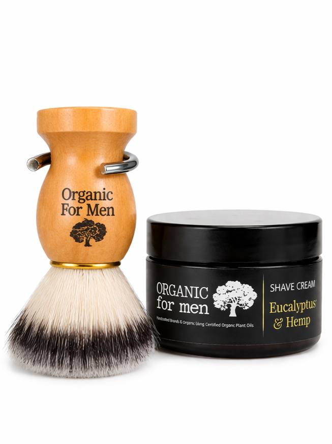 Shave Cream with Shave Brush Pack Eucalyptus & Hemp