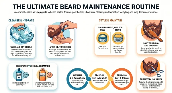 Beardcare Routine Infography