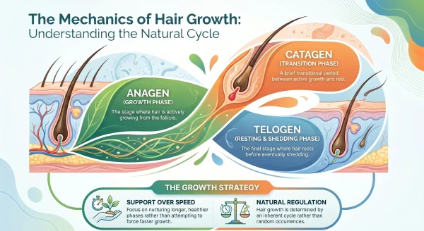 Hair Growth mechanism infography