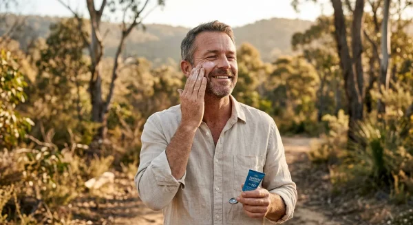 Men using Sunscreen