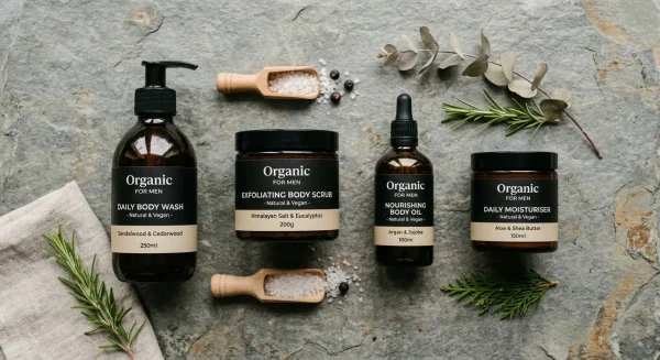 Organic for Men body skin care routine products Australia