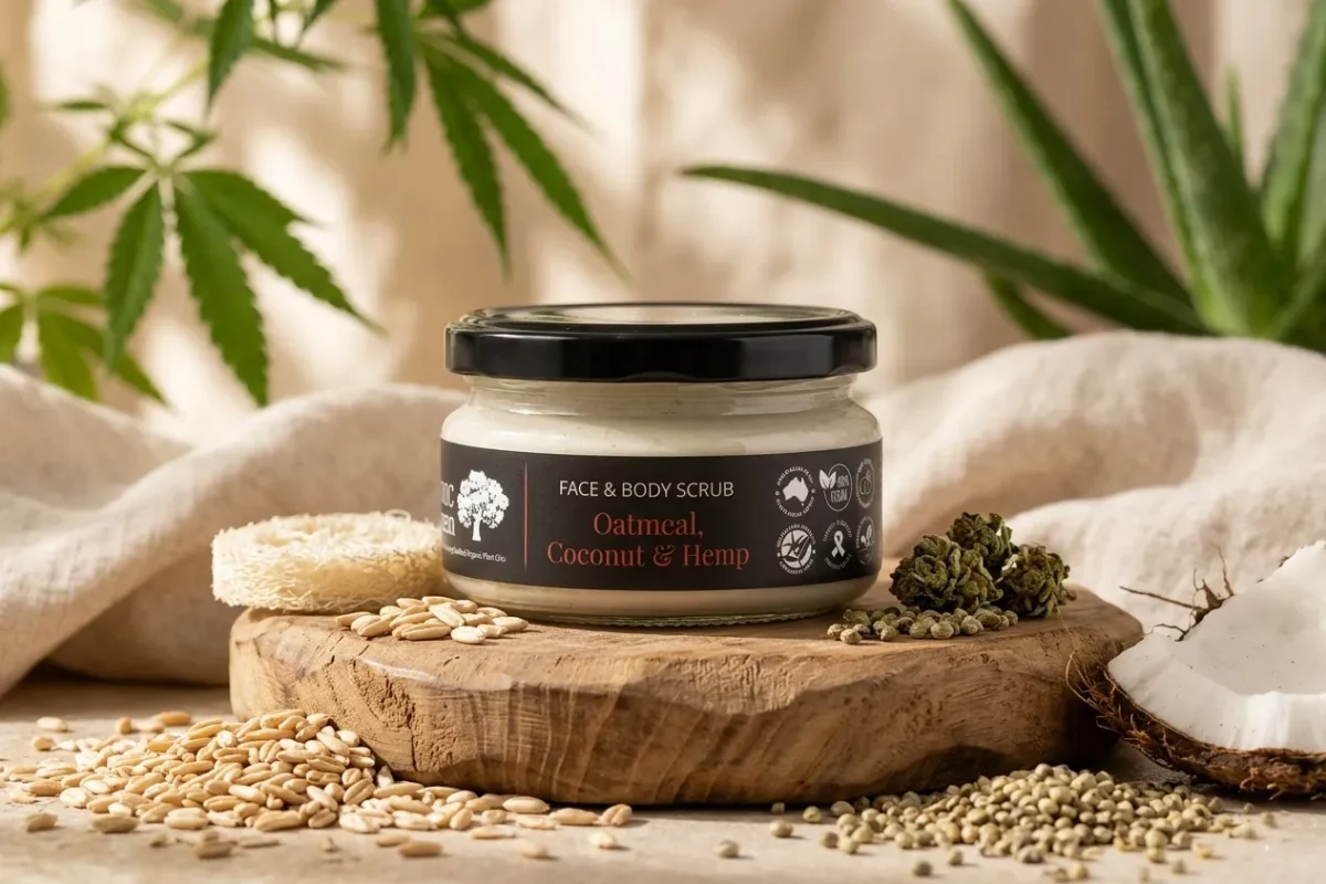 Organic for men coconut hemp scrub