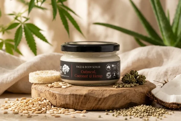 Organic for men coconut hemp scrub