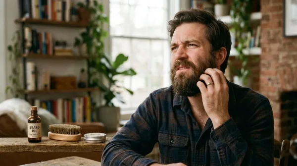 man with itchy beard