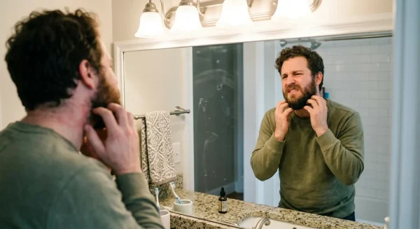 man with itchy beard
