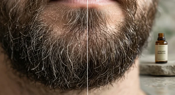 beard oil before after