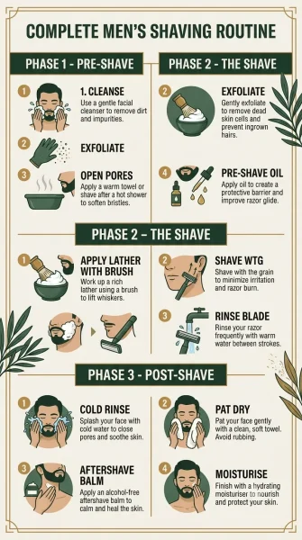 complete mens shaving routine
