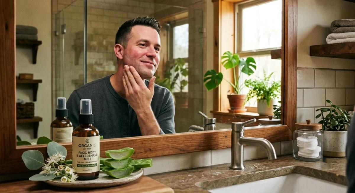 man using after Shave