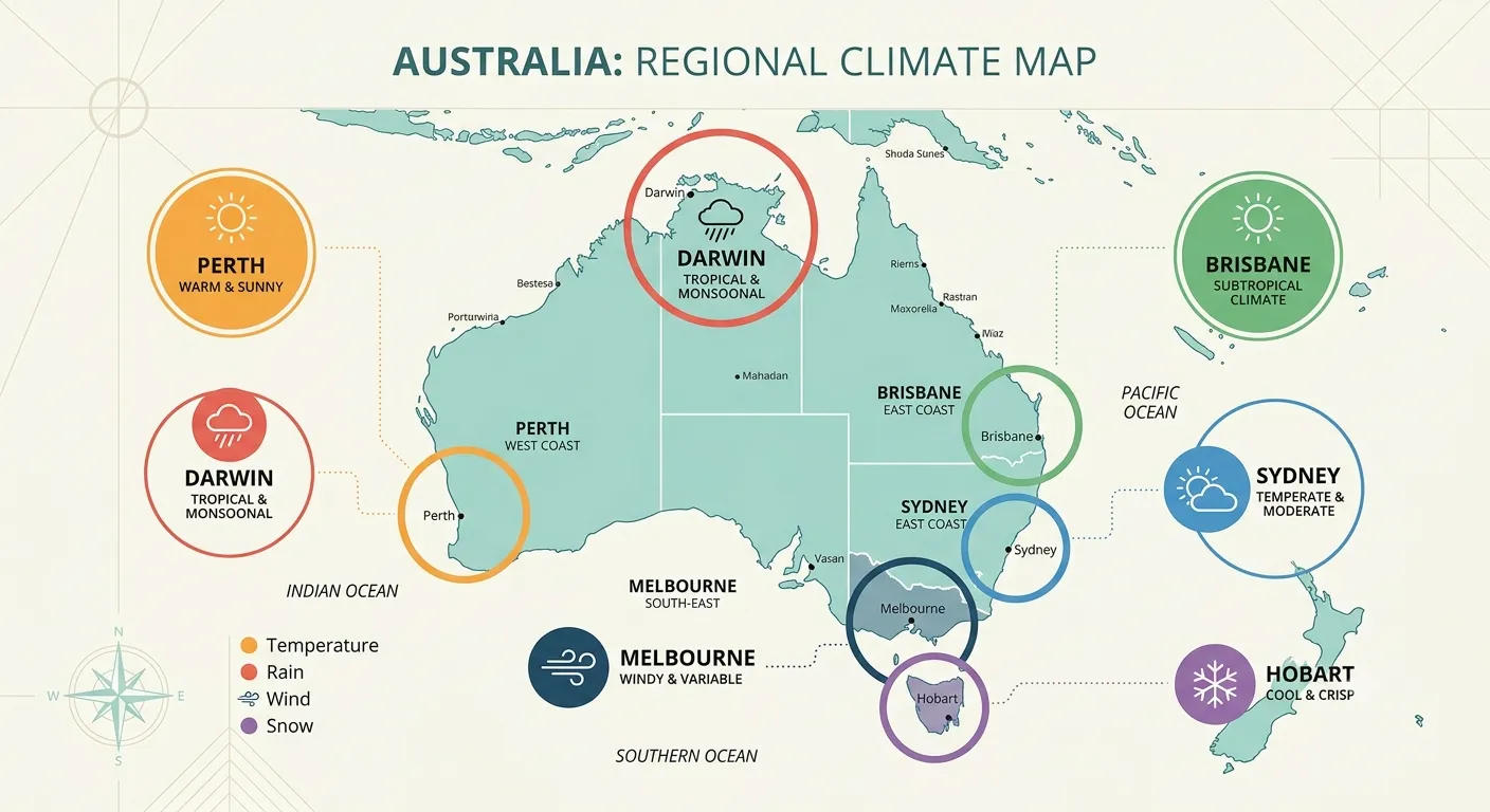 Australias regional climate map