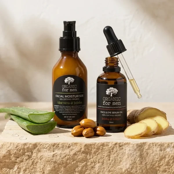 organic moisturiser and oil serum