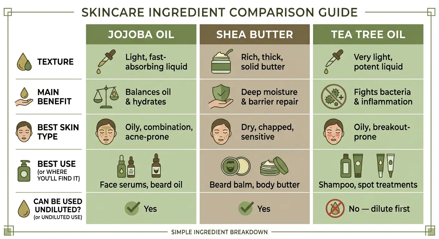 skin ingridients comparison